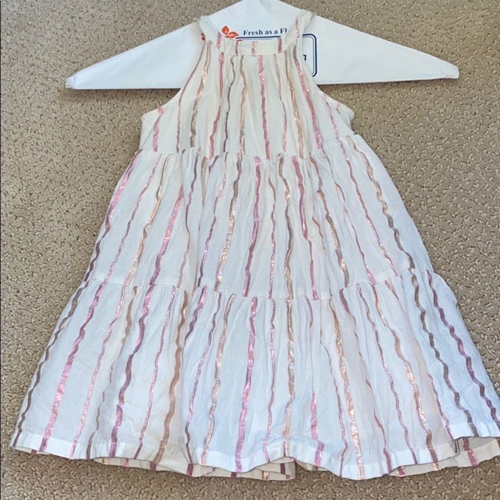 Old Navy 2T Metallic Linen Dress 2T EUC